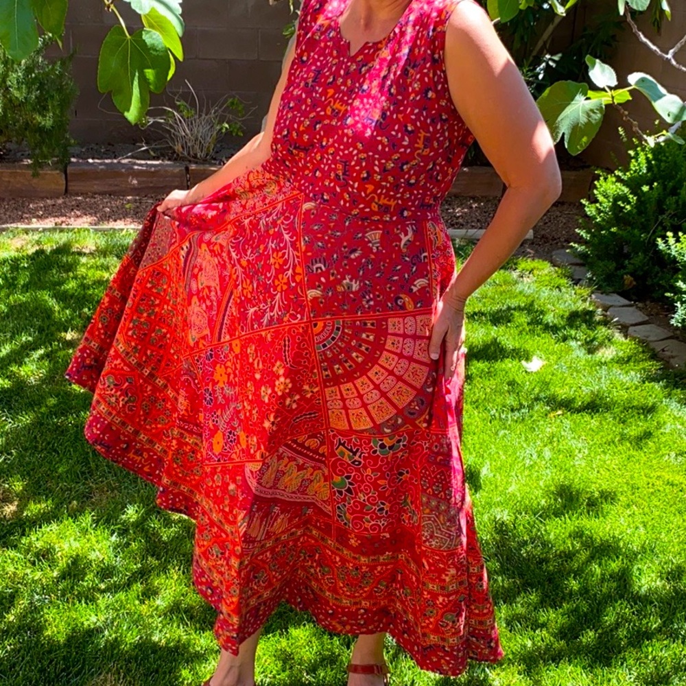SOLD Mojave Closet Reworked Upcycle Garden House Dress Petal